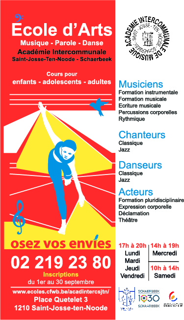 Affiche "Osez vos envies" inscription Ecole d'Arts