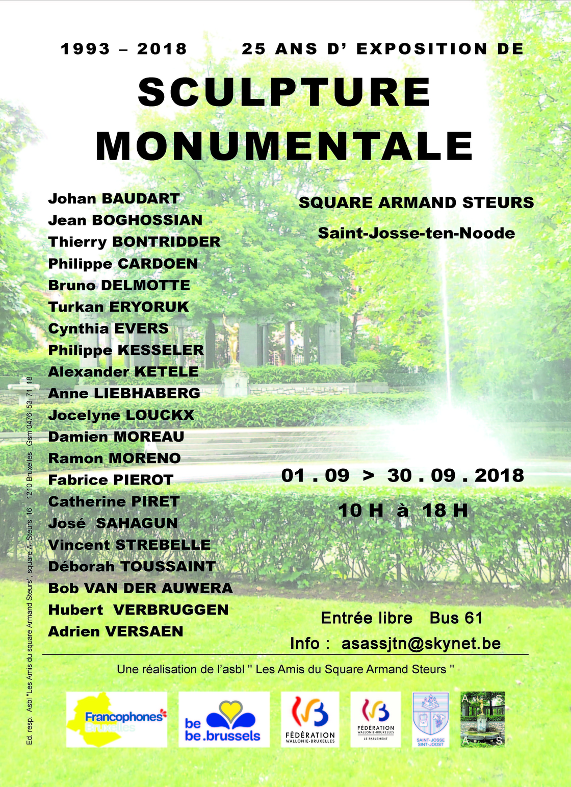 Affiche Expo Sculpture Monumentale Steurs