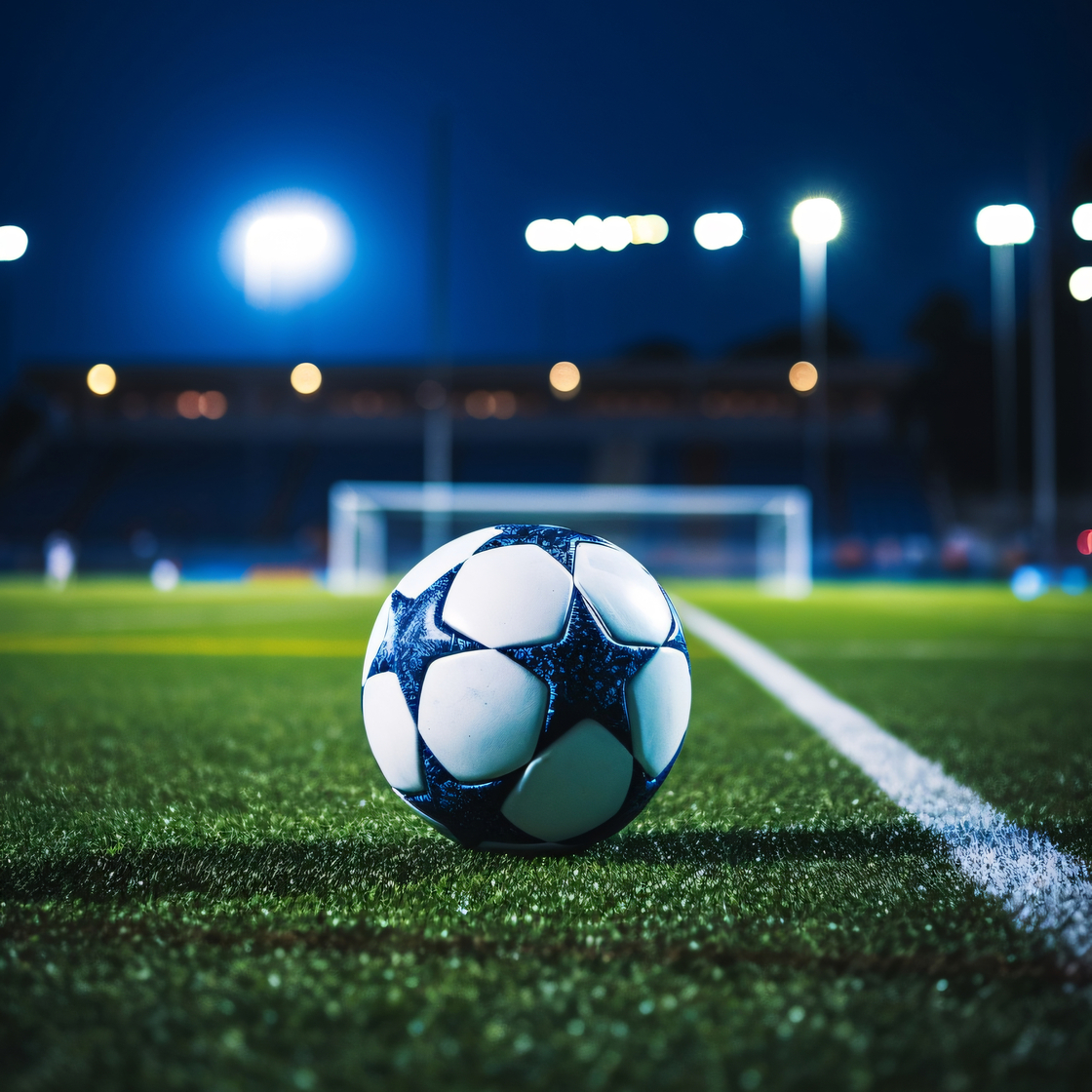 Ballon de foot sur terrain