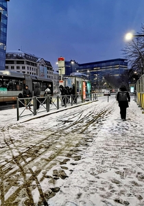 Sneeuwruiming van de trottoirs