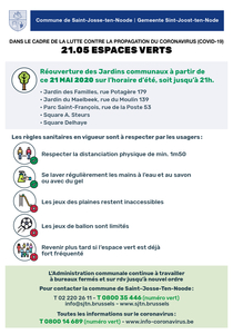 Réouverture espaces verts