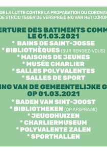 Réouverture infrastructures communales