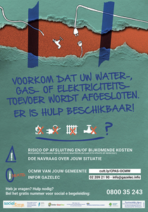 Affiche "Pas op voor de afsluitingen!"
