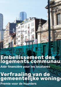 Cover brochure "Verfraaiing van de gemeentelijke woningen Premie voor de huurders"