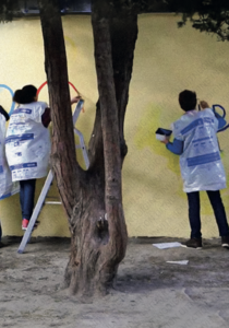 réalisaiton d'une fresque murale