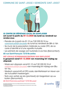 centre de dépistage coronavirus à Saint-Josse