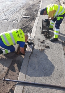 Operatie schone afvoerkolken in Luik voor de gemeentelijke ploegen van Sint-Joost