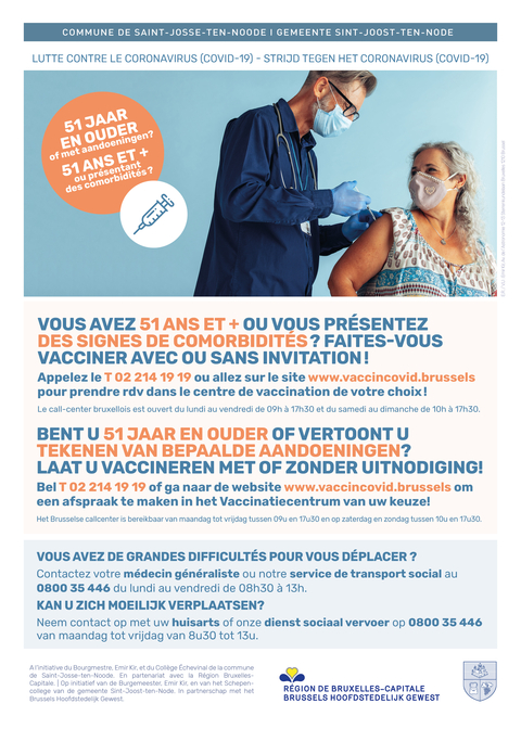 Affiche vaccination + de 51 ans