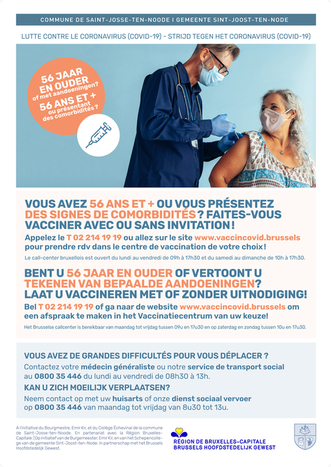 Affiche vaccination + de 56 ans