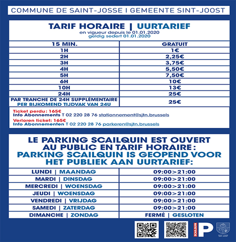 tarif parking scailquin