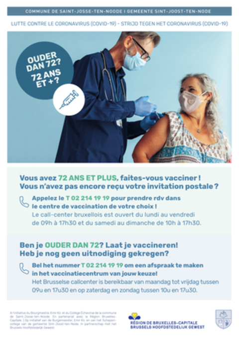 Affiche vaccination + de 72 ans