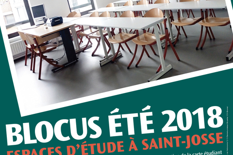 Affiche blocus été, salle de classe