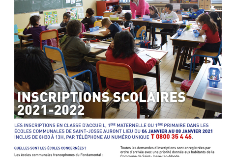 Affiche inscription école