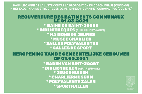 Réouverture infrastructures communales