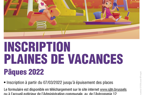 Affiche Plaine de vacances Printemps 2022