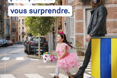 Affiche Bruxelles mobilité Soyez toujours visible sur la route !