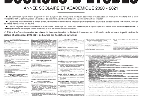 Affiche bourses d'études