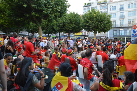 écran géant sur la place Saint-Josse