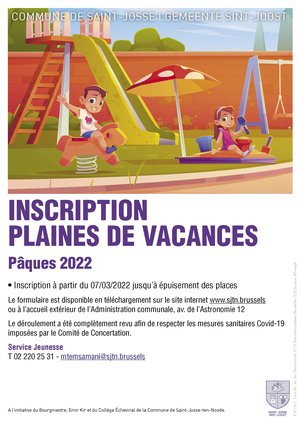 Affiche Plaine de vacances Printemps 2022