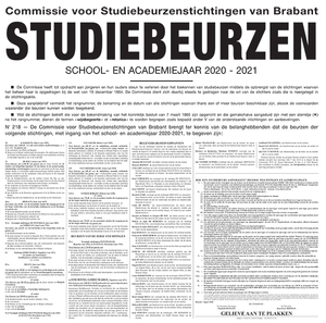 Vacante studiebeurzenstichtingen 2020-2021